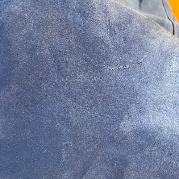 Mixed Blues | Blue Gen Leather Bomber Jacket | M - Picture 9 of 14